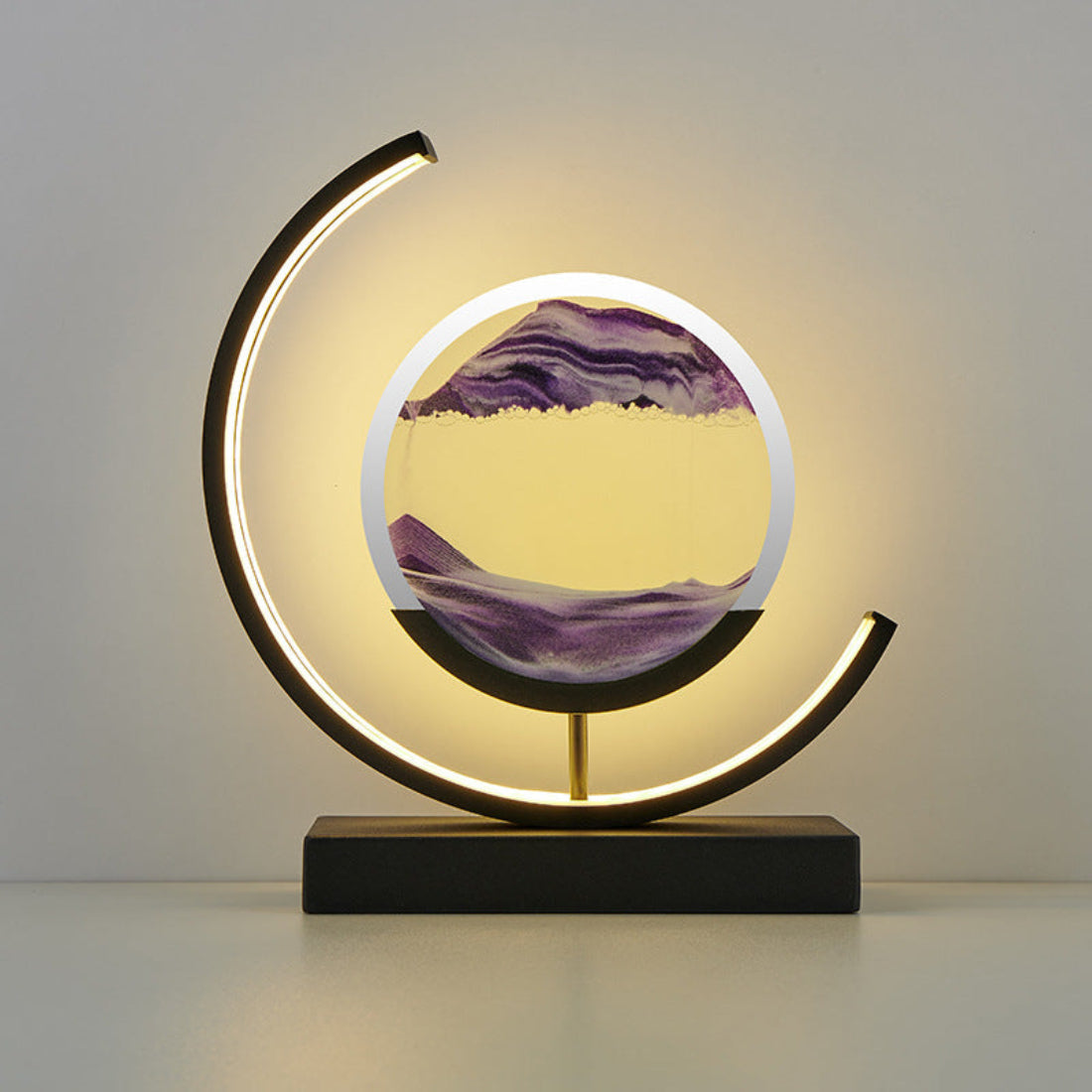 Chinese Style Decorative Glass Hourglass Table Lamp Modern Accent Light