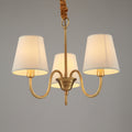 American Style Full Copper Fabric Pendant Light Branch Ceiling Fixture