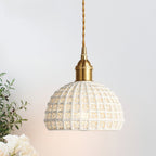 Brass Ceramic Pendant Light Nordic Bedroom Bedside Ceiling Fixture