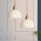 Brass Ceramic Pendant Light Nordic Bedroom Bedside Ceiling Fixture