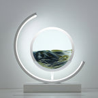 Chinese Style Decorative Glass Hourglass Table Lamp Modern Accent Light