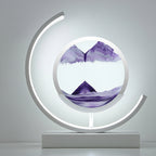 Chinese Style Decorative Glass Hourglass Table Lamp Modern Accent Light