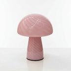 Cream Style Striped Mushroom Glass Table Lamp Nordic Lighting