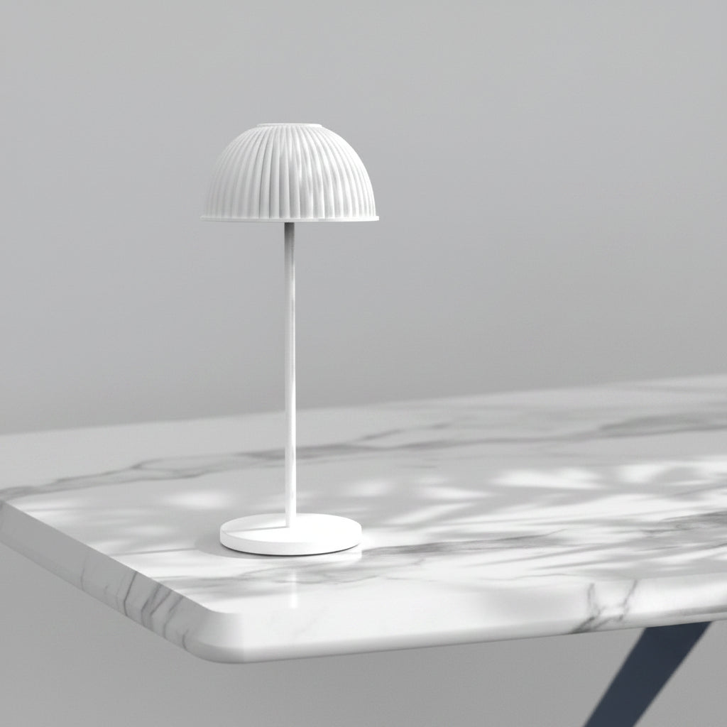 Creative Mushroom Shell Table Lamp Modern Bedside Accent Light