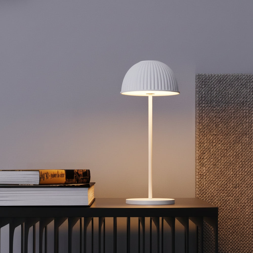 Creative Mushroom Shell Table Lamp Modern Bedside Accent Light