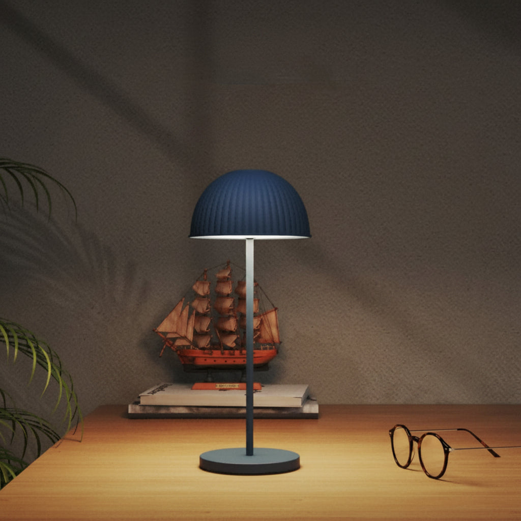 Creative Mushroom Shell Table Lamp Modern Bedside Accent Light