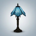 European Retro Tiffany Table Lamp Mediterranean Resin Accent Light