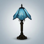 European Retro Tiffany Table Lamp Mediterranean Resin Accent Light
