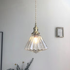 Japanese Style Brass Glass Pendant Light Nordic Ceiling Fixture