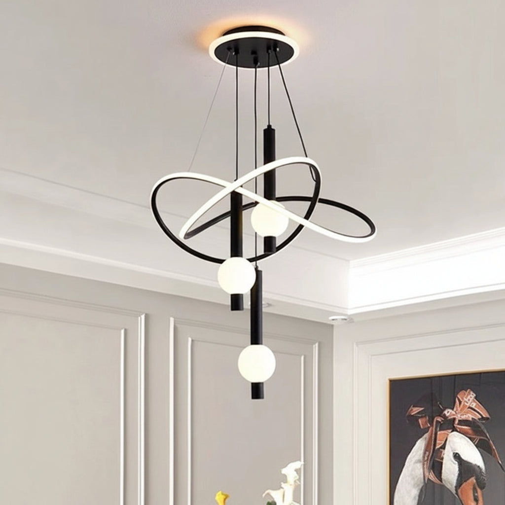 Lollipop Chandelier Pendant Lamp Modern Iron Bedroom Ceiling Fixture