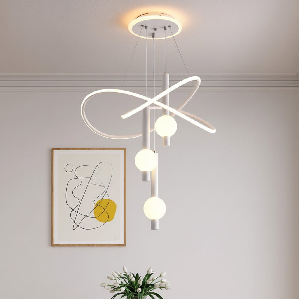 Lollipop Chandelier Pendant Lamp Modern Iron Bedroom Ceiling Fixture