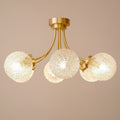 Minimalist Spherical Glass Pendant Light French Style Chandelier Fixture