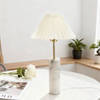 Natural Marble Style Table Lamp Mid-Century Modern Bedside Light