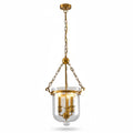 Retro Candle Glass Barrel Pendant Light Multi-Head Ceiling Fixture