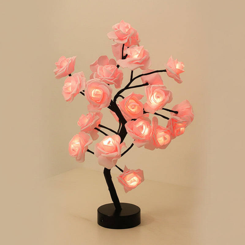 USB LED Rose Table Lamp Decorative Flower Tree Accent Light